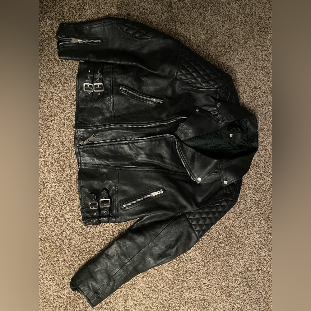 Large real leather jacket